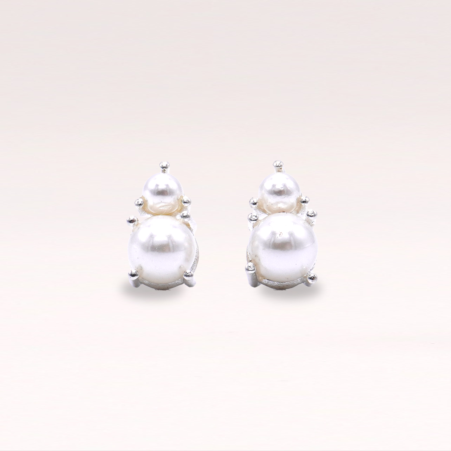 Mini Double Pearl Studs
