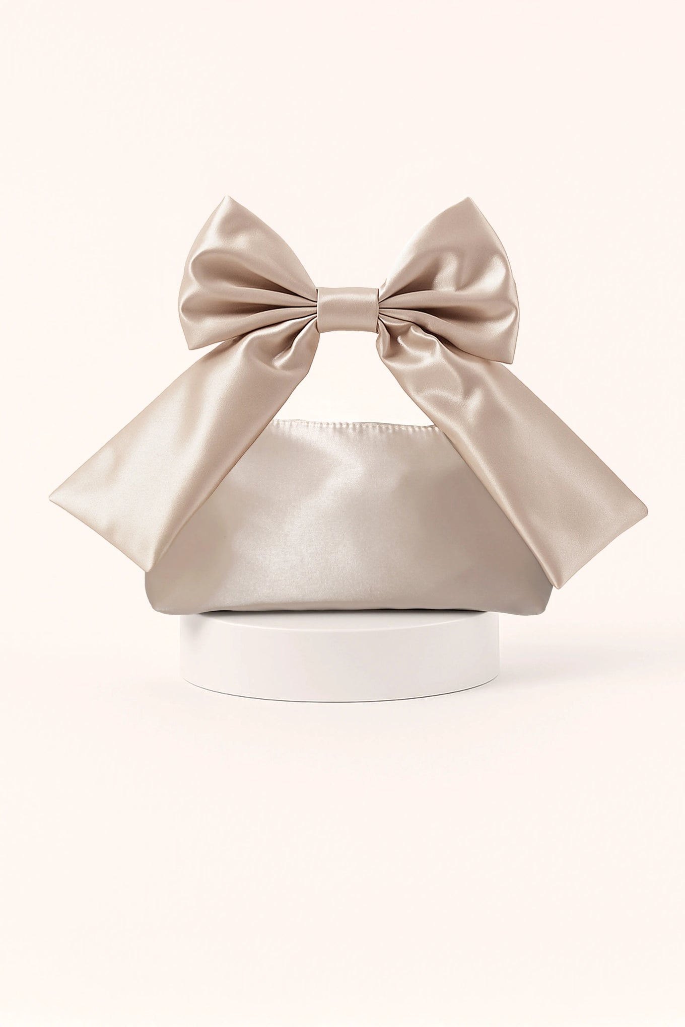 Satin Bow Bag (Champagne)