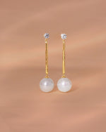 Classic Pearl Drop Earrings (Gold)