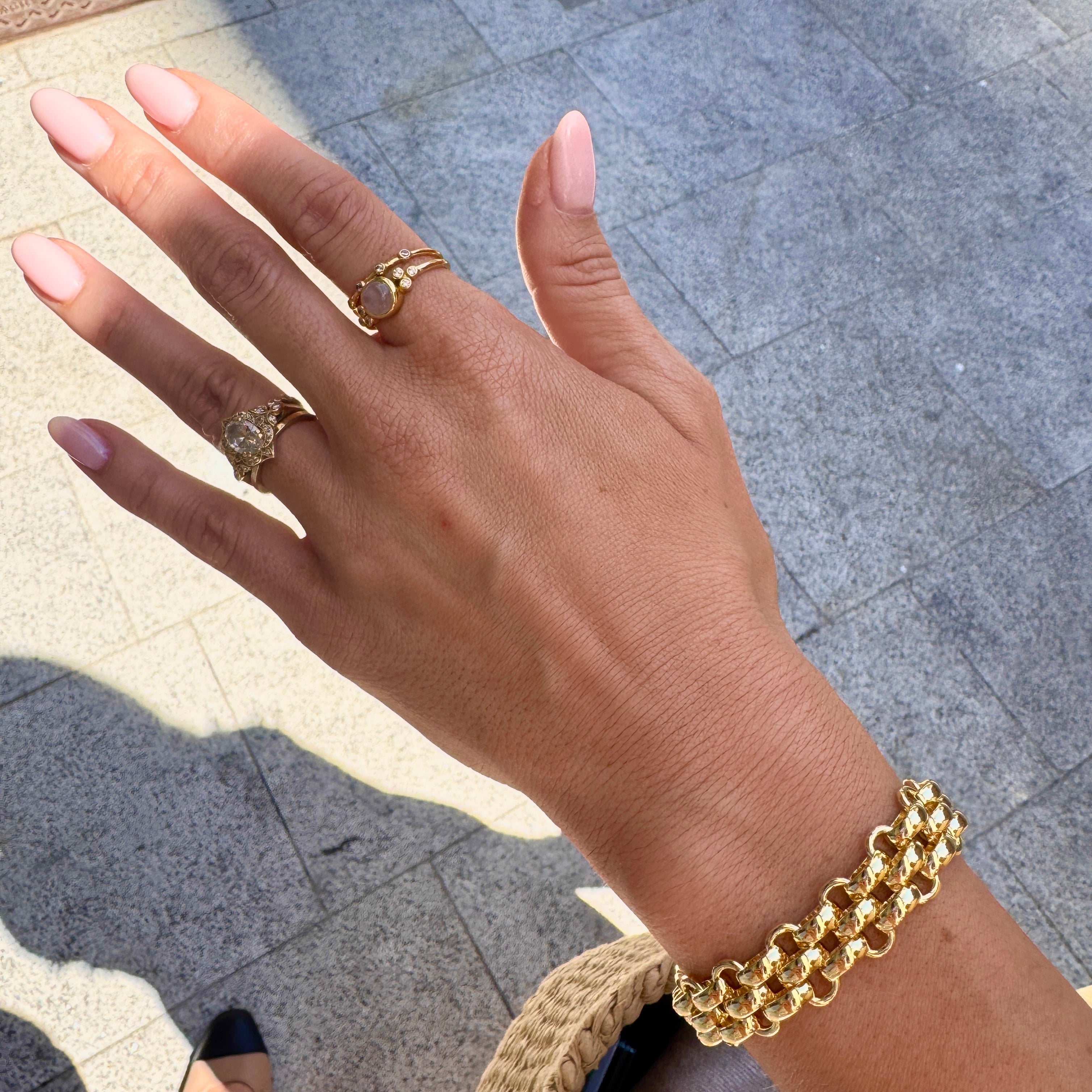 Flat Woven Bracelet (Gold)