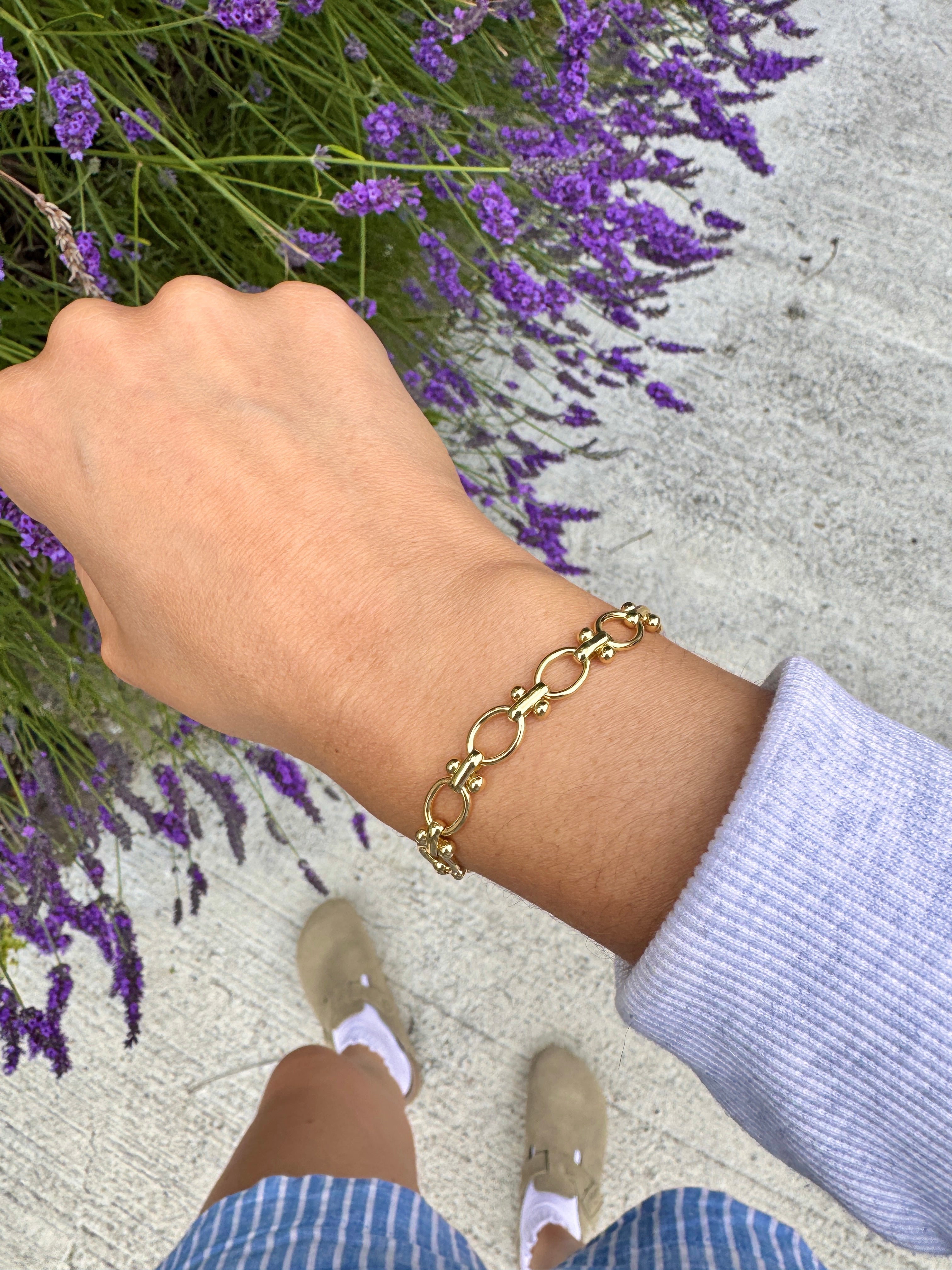 Oval Link Bracelet (Gold)