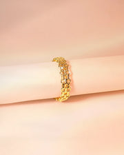 Flat Woven Bracelet (Gold)