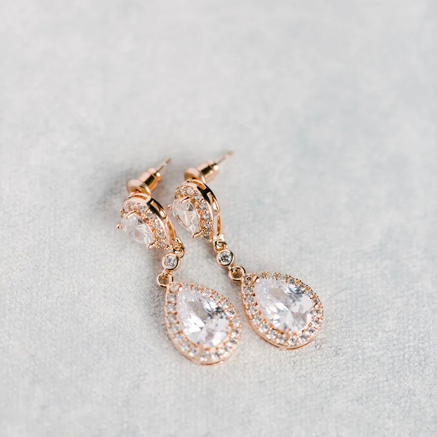 14k rose gold drop earrings, 3colors earrings, drop earrings, outlets lovely earrings, elegance earrings,earrings