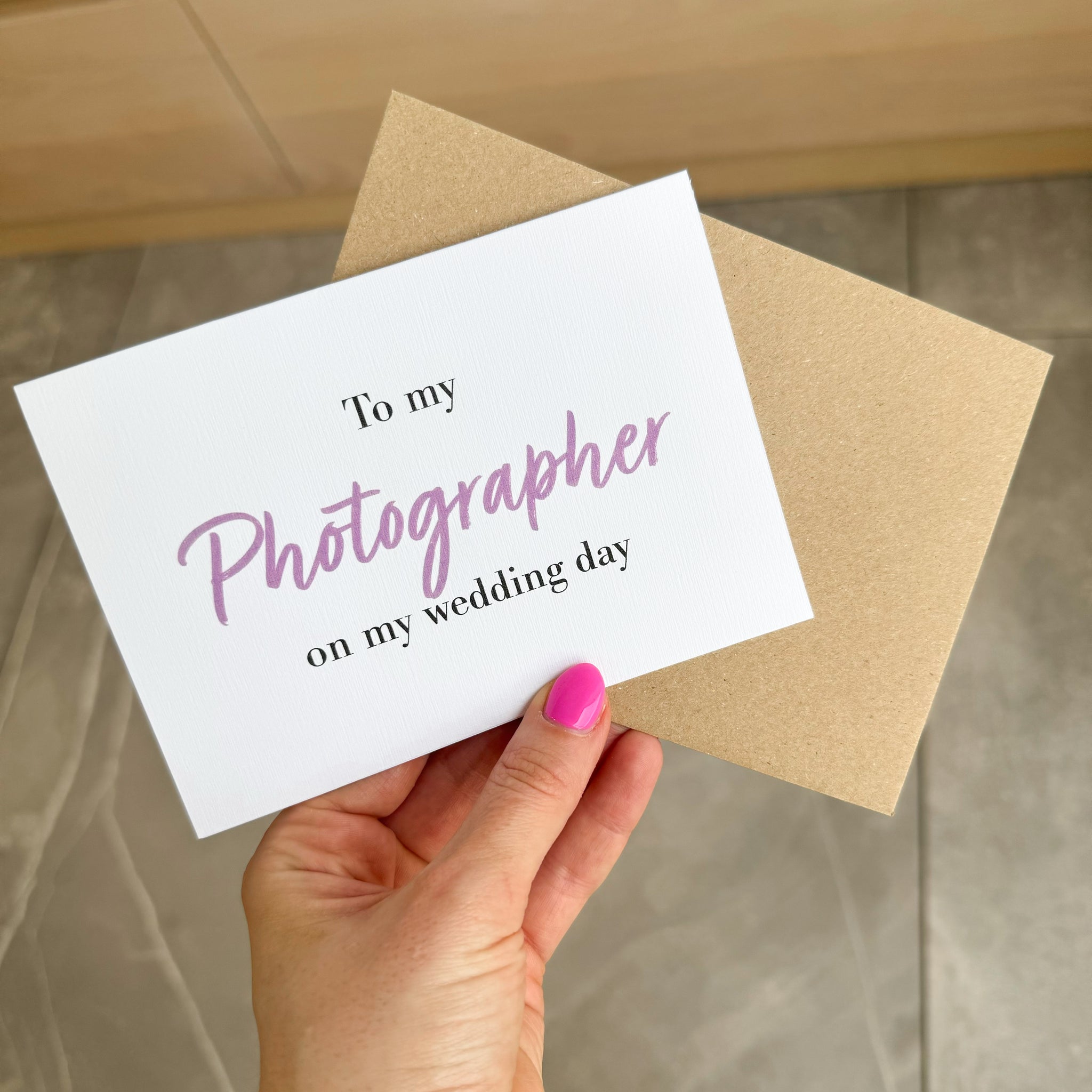 Thank You Photographer - Greeting Card