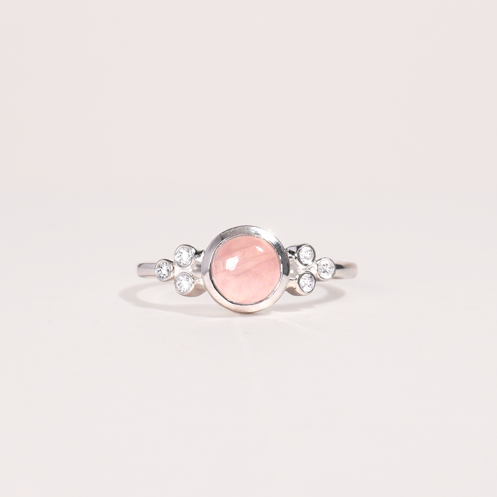 Rose Quartz Ring (Silver)