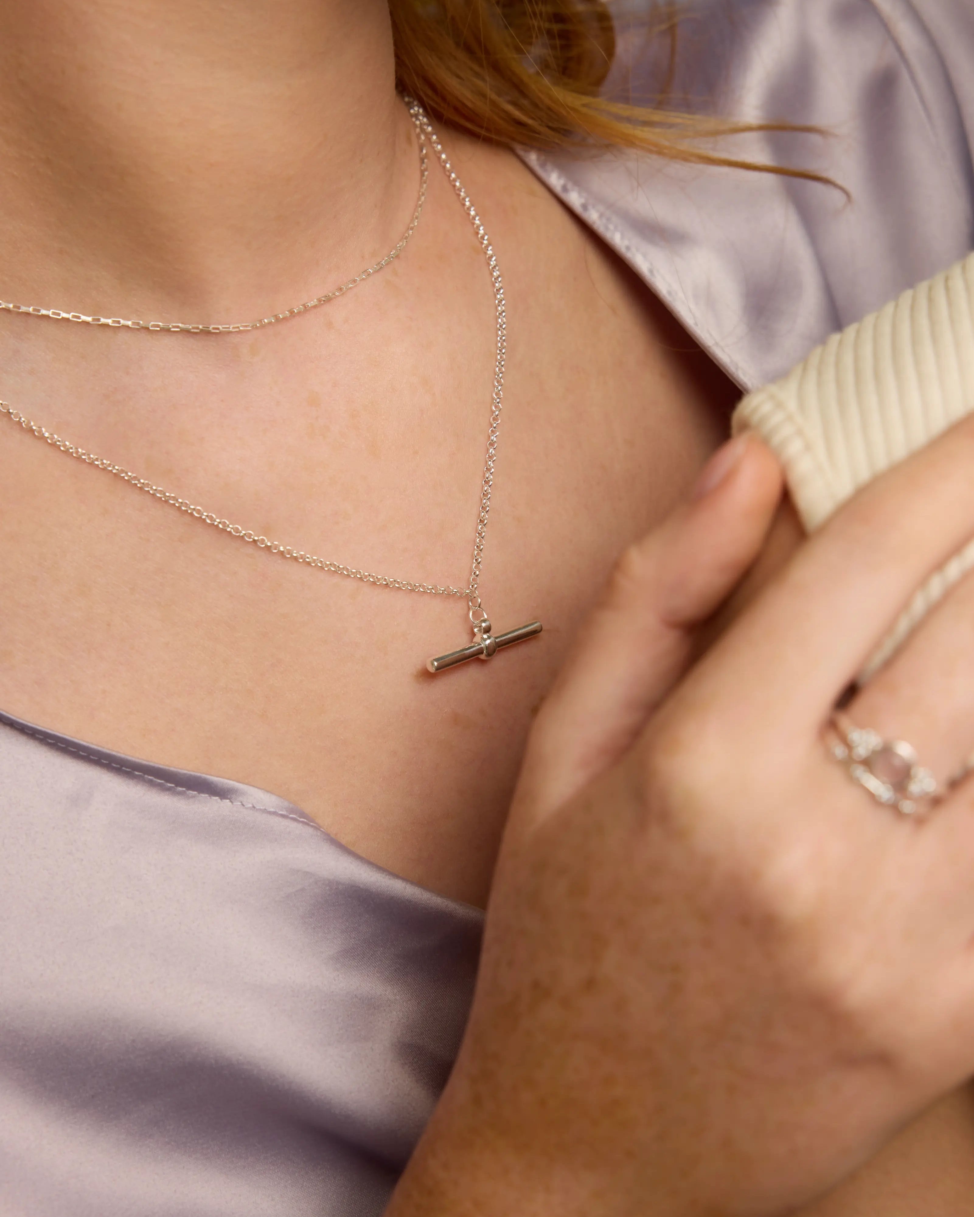 T-Bar Necklace (Silver)