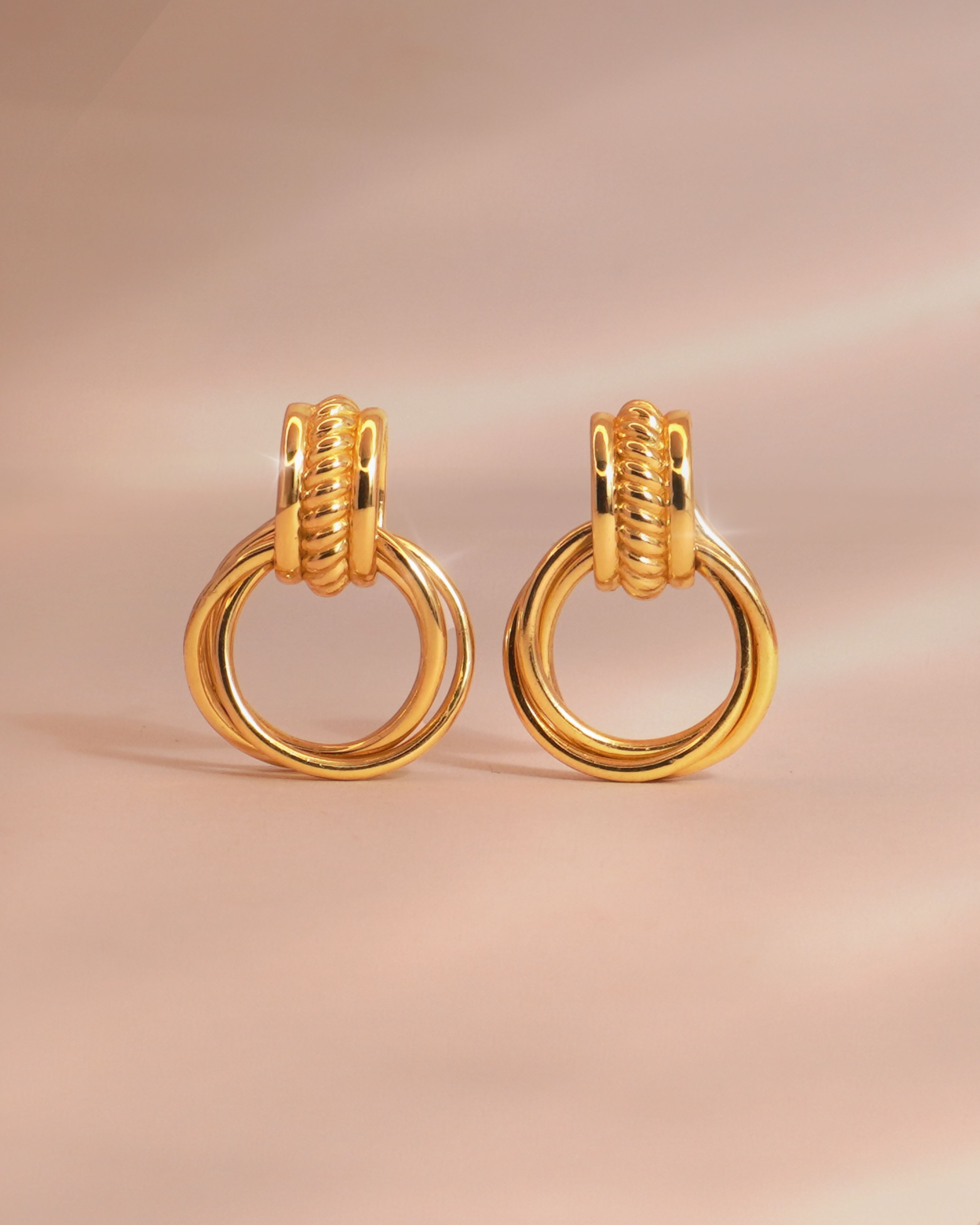 Woven Trio Earrings (Gold)