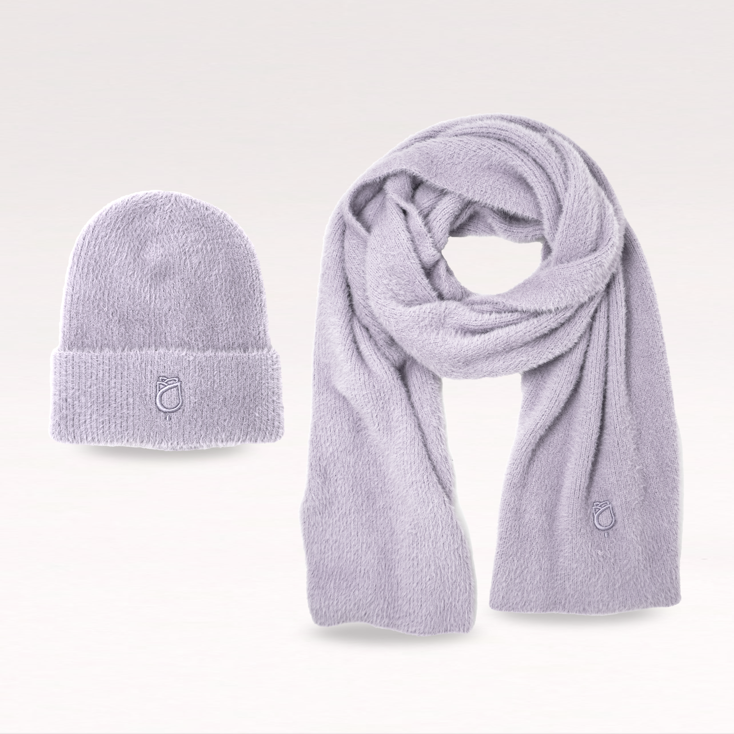 Soft Touch Pale Lilac Hat & Scarf Set