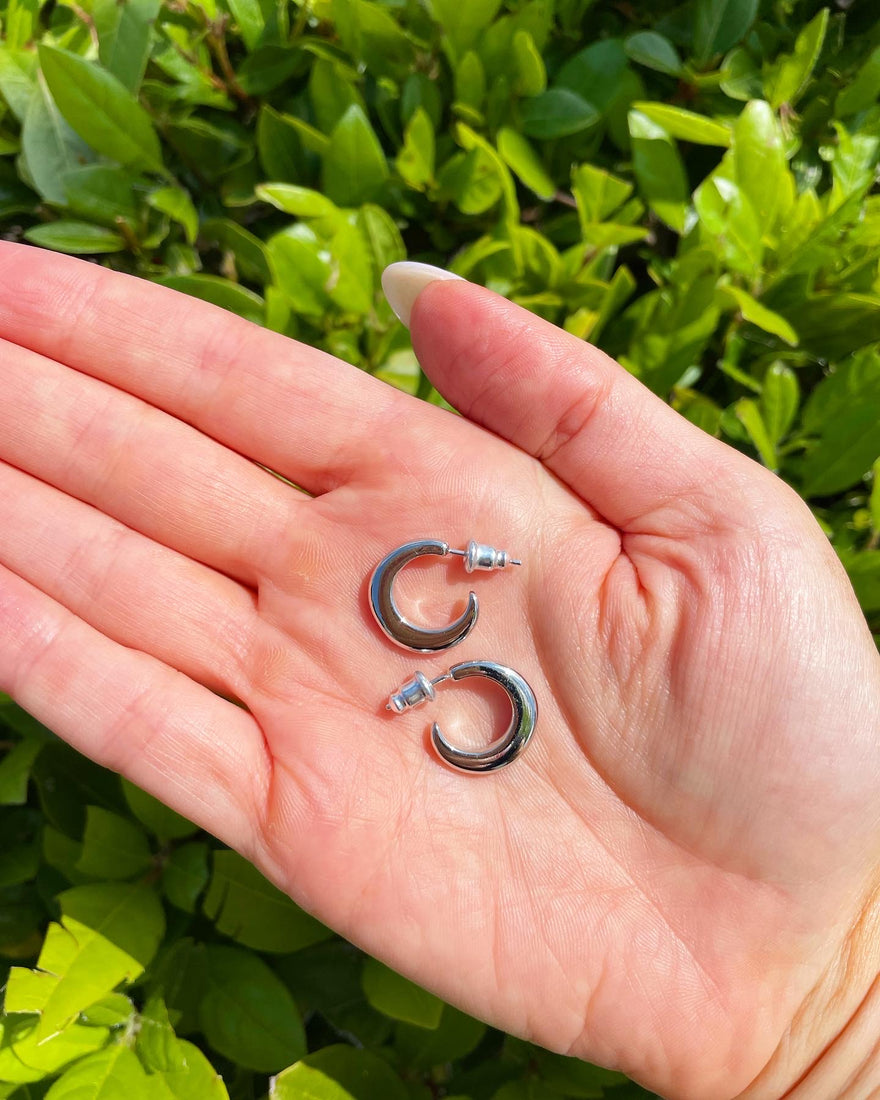 New Moon Earrings (Silver)