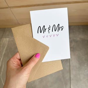 Mr & Mrs - Greeting Card