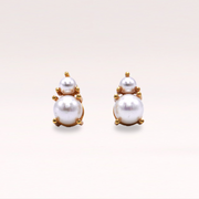Mini Double Pearl Studs