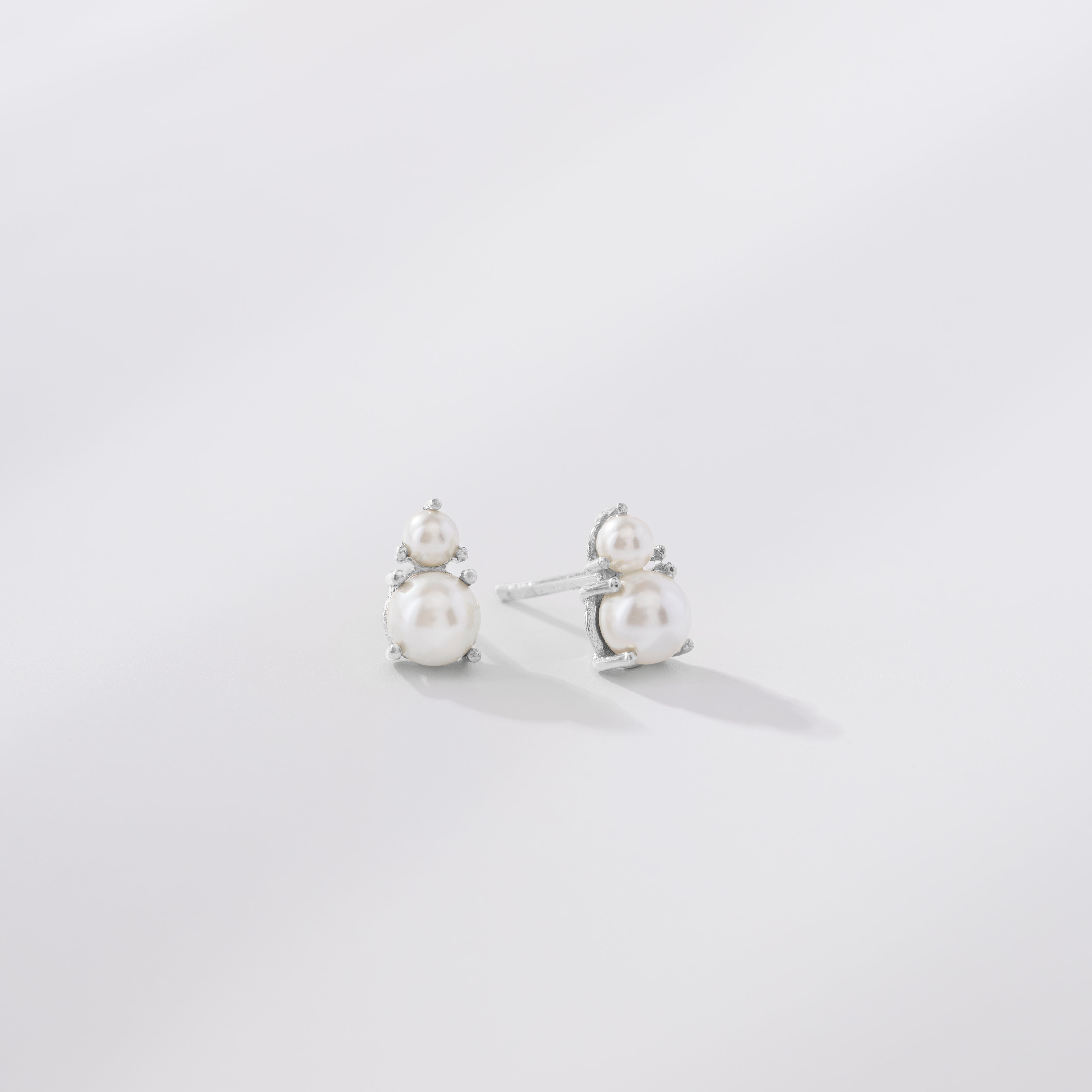 Mini Double Pearl Studs