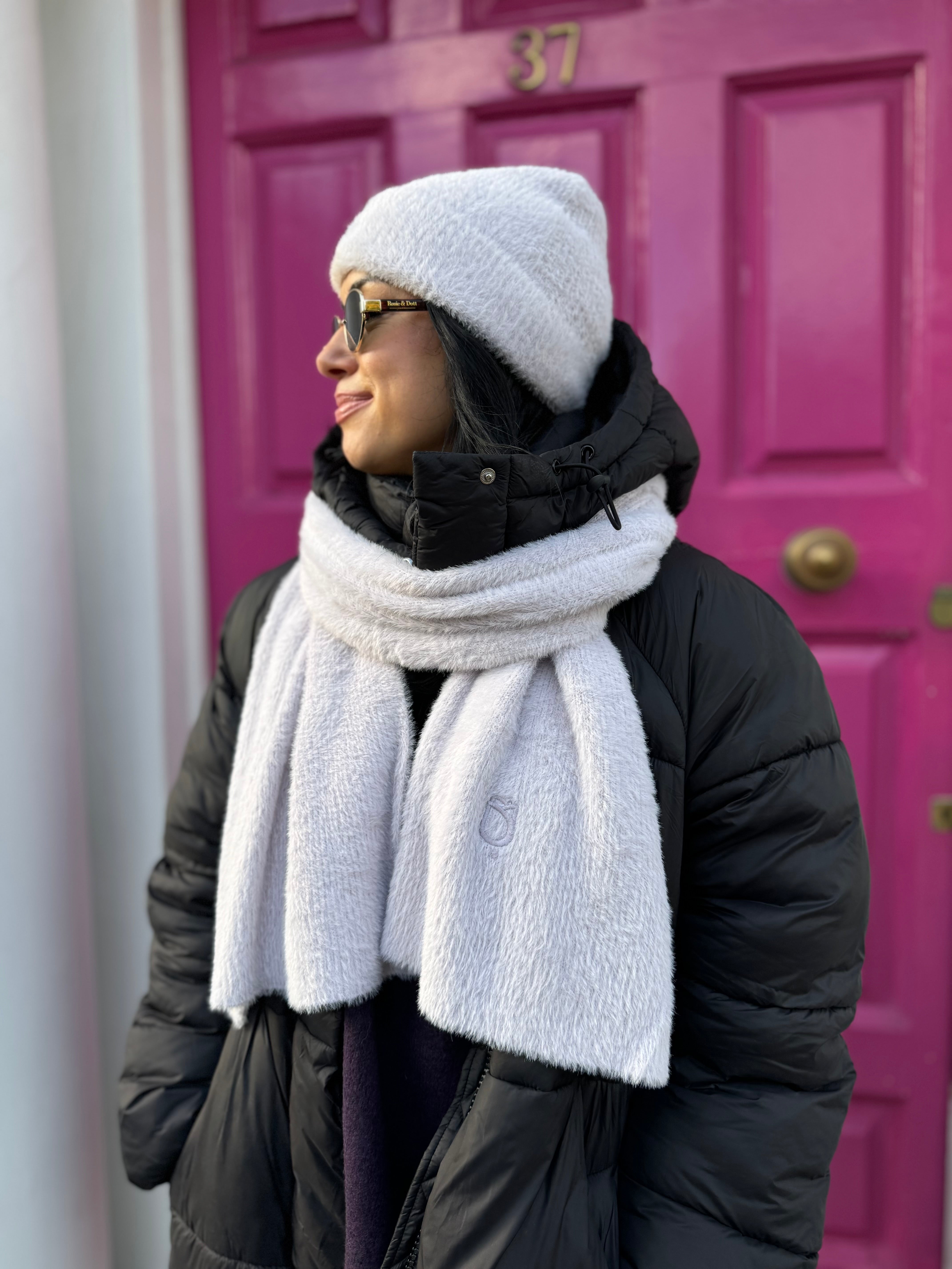 Soft Touch Pale Lilac Hat & Scarf Set