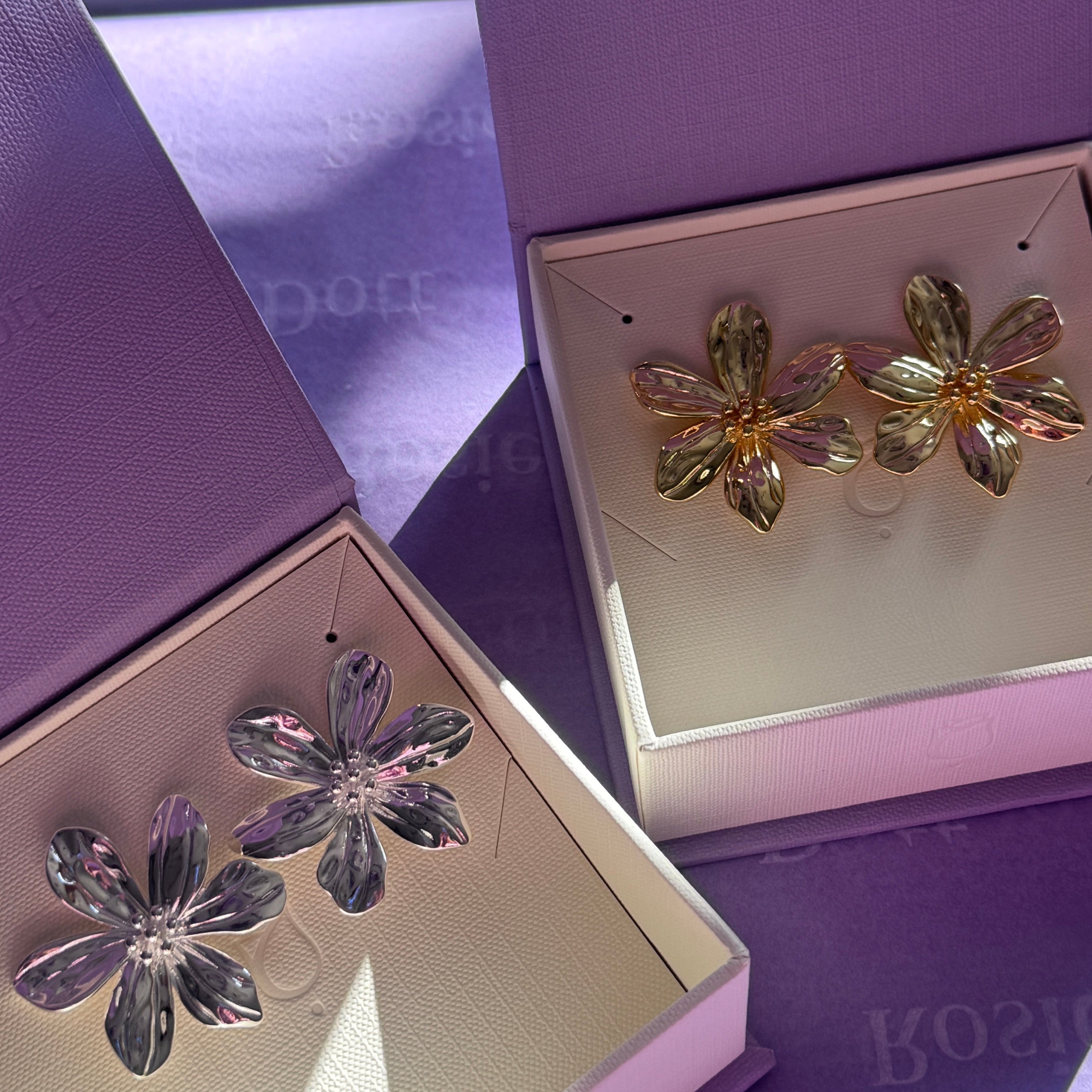 Silver Flora Earrings