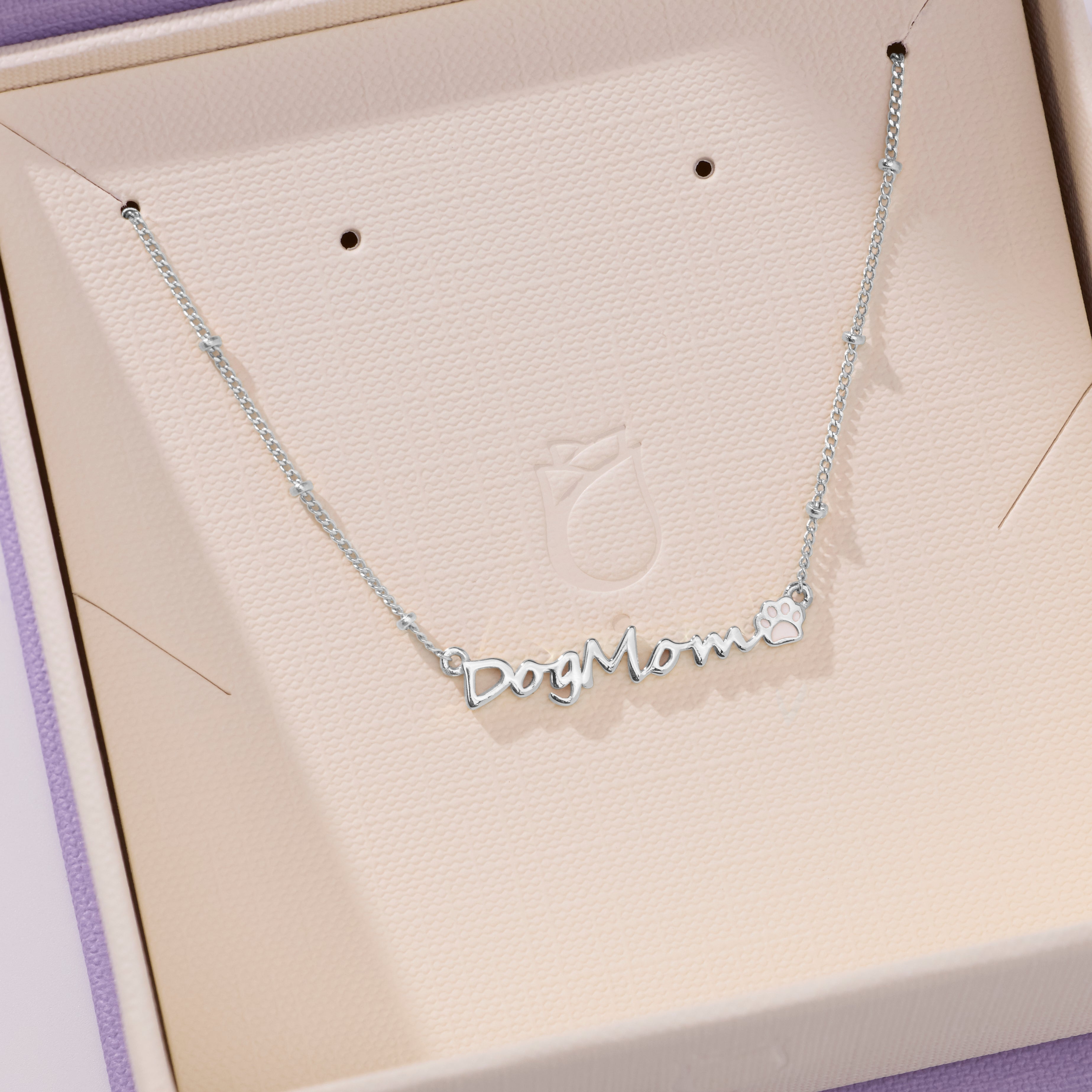 Dog Mom Necklace (Silver)