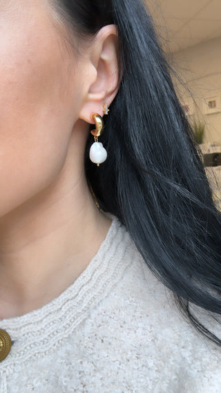 Chunky Freshwater Pearl Earrings