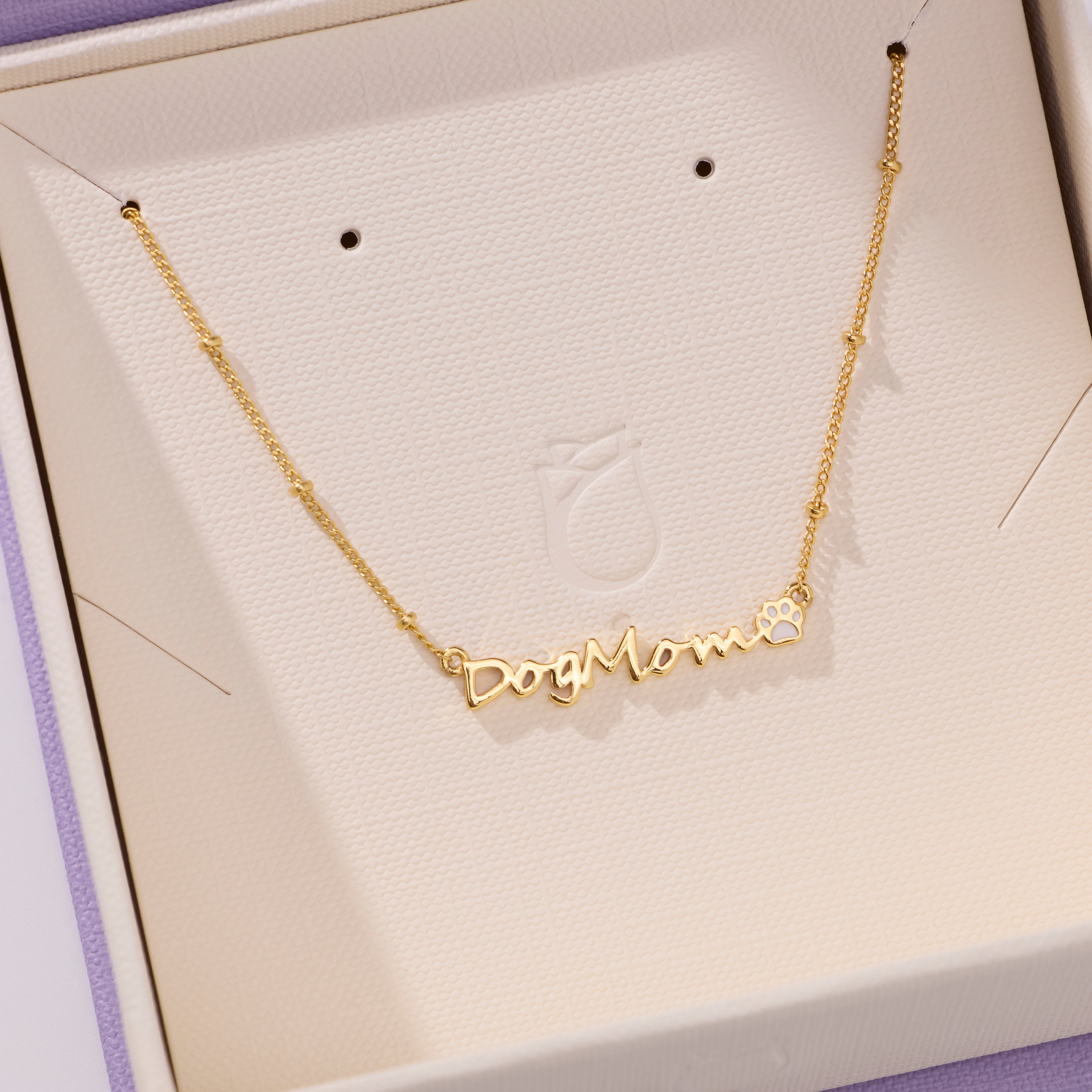 Dog Mom Necklace (Gold)