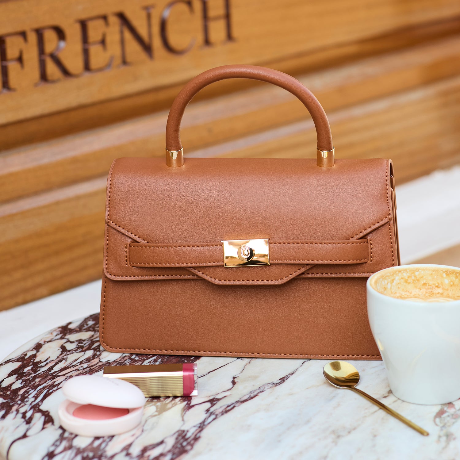 The Pippa, tan handbag.