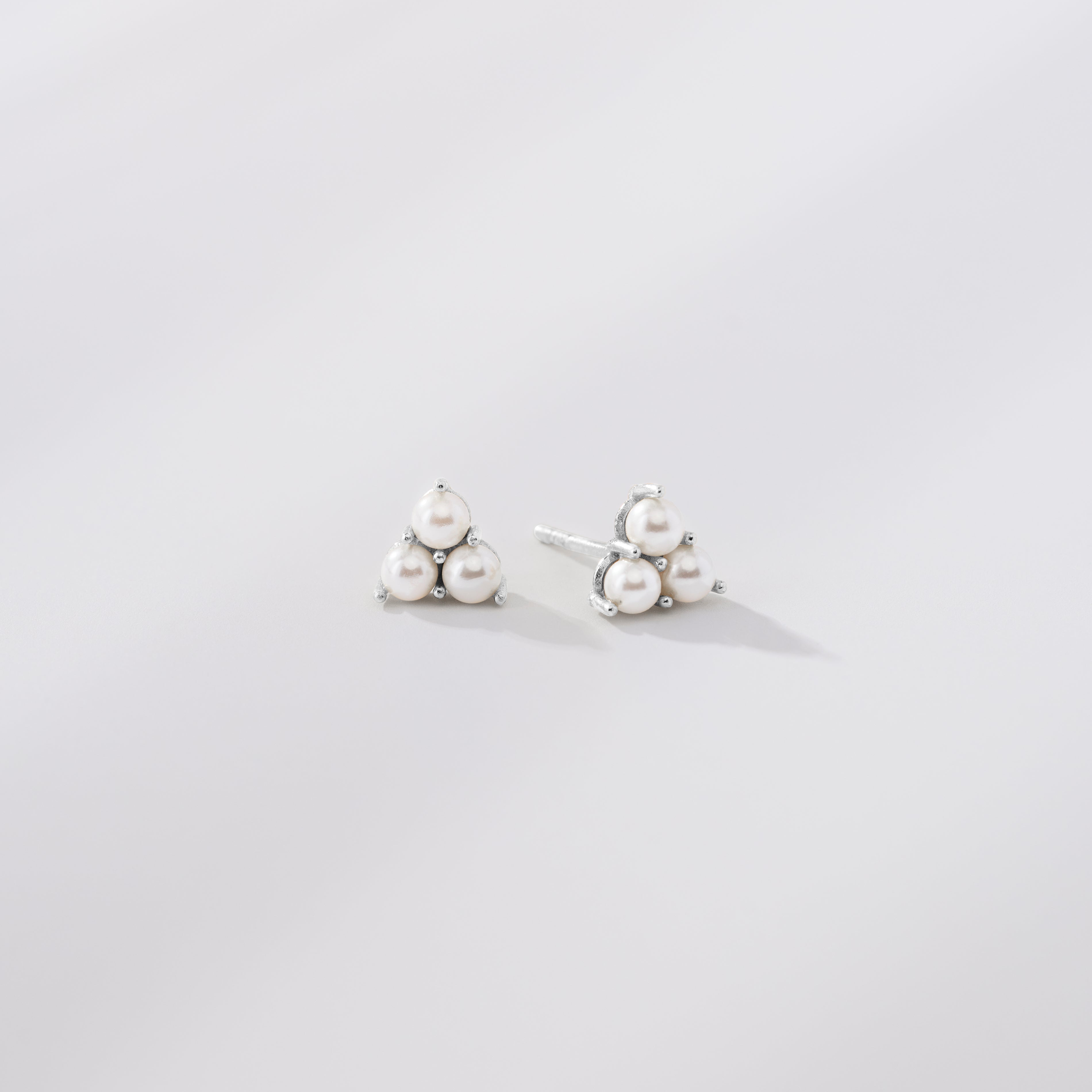 Triple Pearl Studs