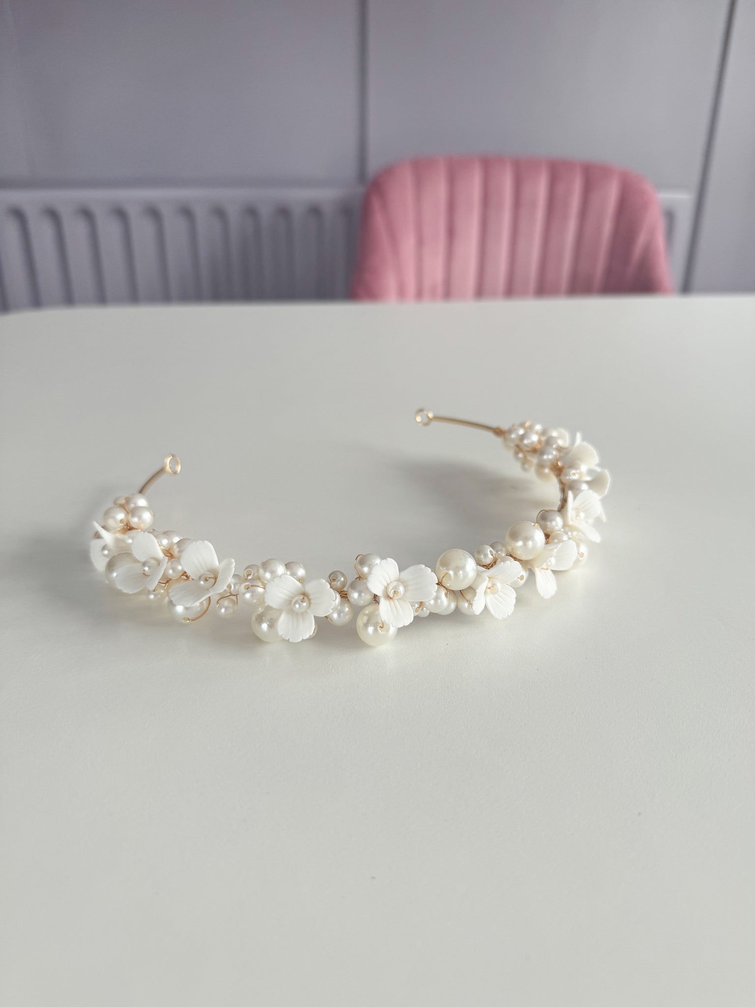 Flower and Pearl Headpiece