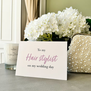 Thank You Hairstylist - Greeting Card