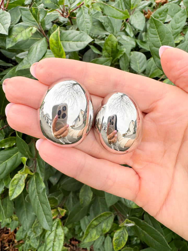 Dome Earrings (Silver)