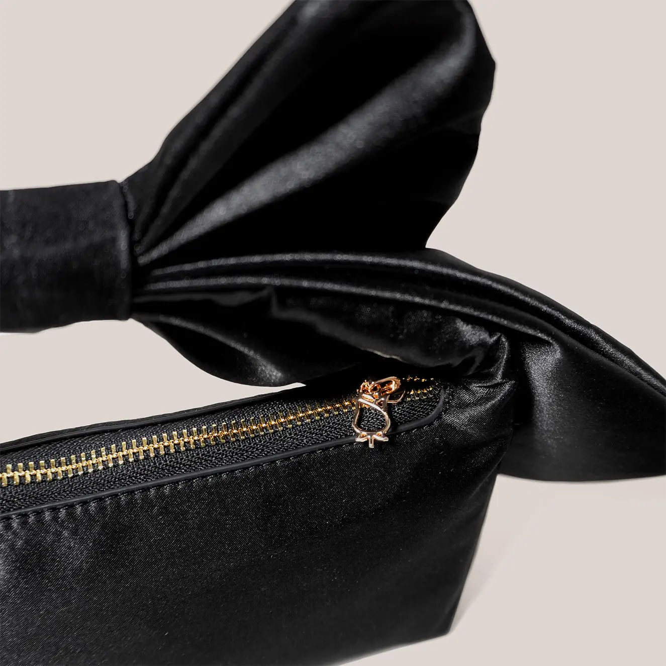 Satin Bow Bag (Black) – Rosie Dott1