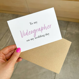 Thank you Videographer - Greeting Card