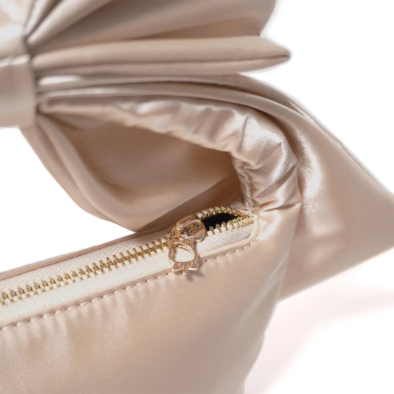 Satin Bow Bag (Champagne)
