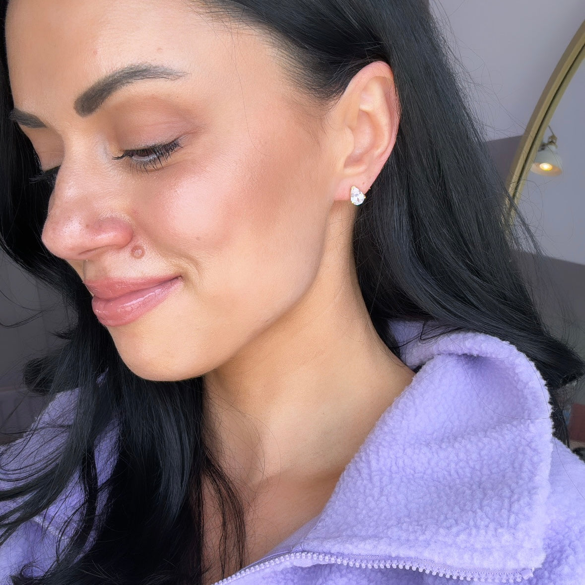 Pear Drop Studs (Gold)