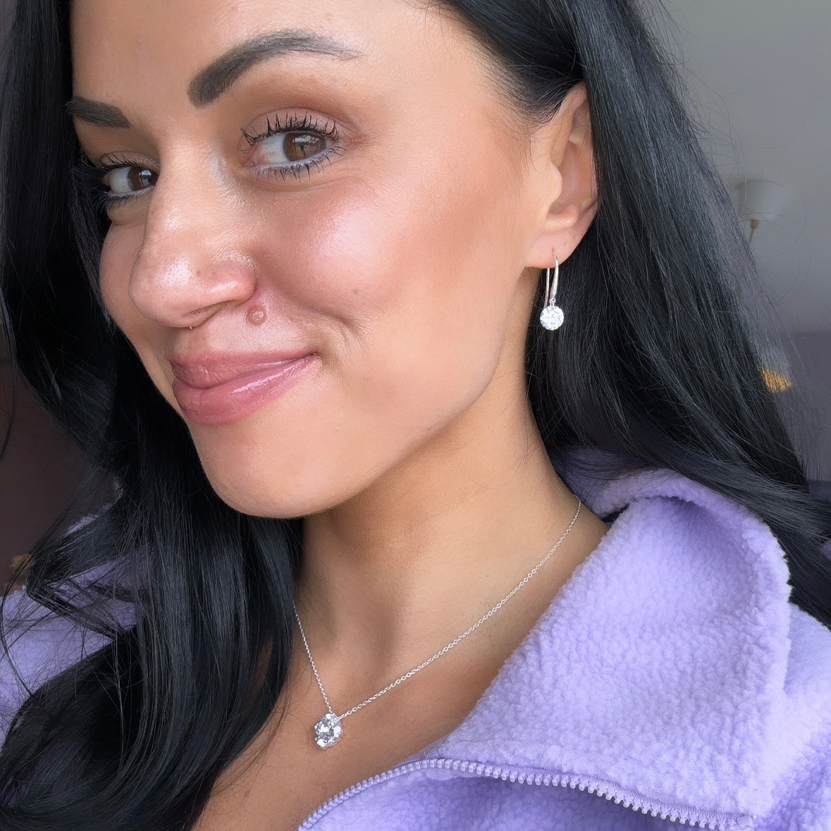 Diamond Burst Earrings (Silver)