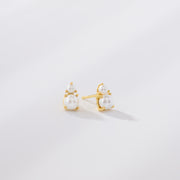 Mini Double Pearl Studs