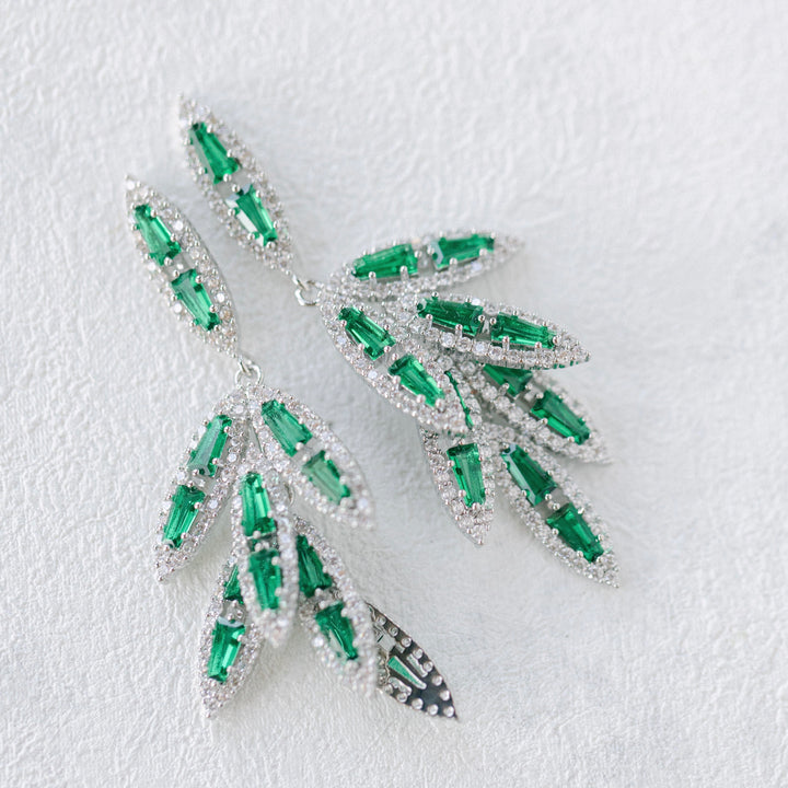 Willow Earrings - Emerald