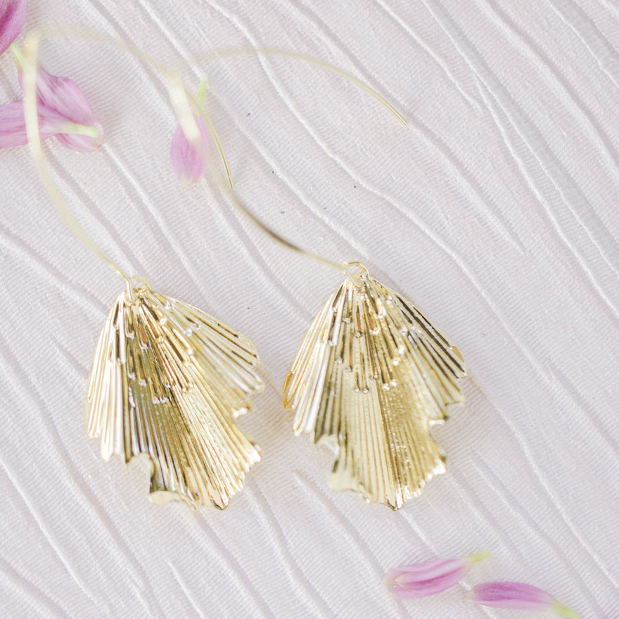 Pretty in Pleats Earrings (Gold)