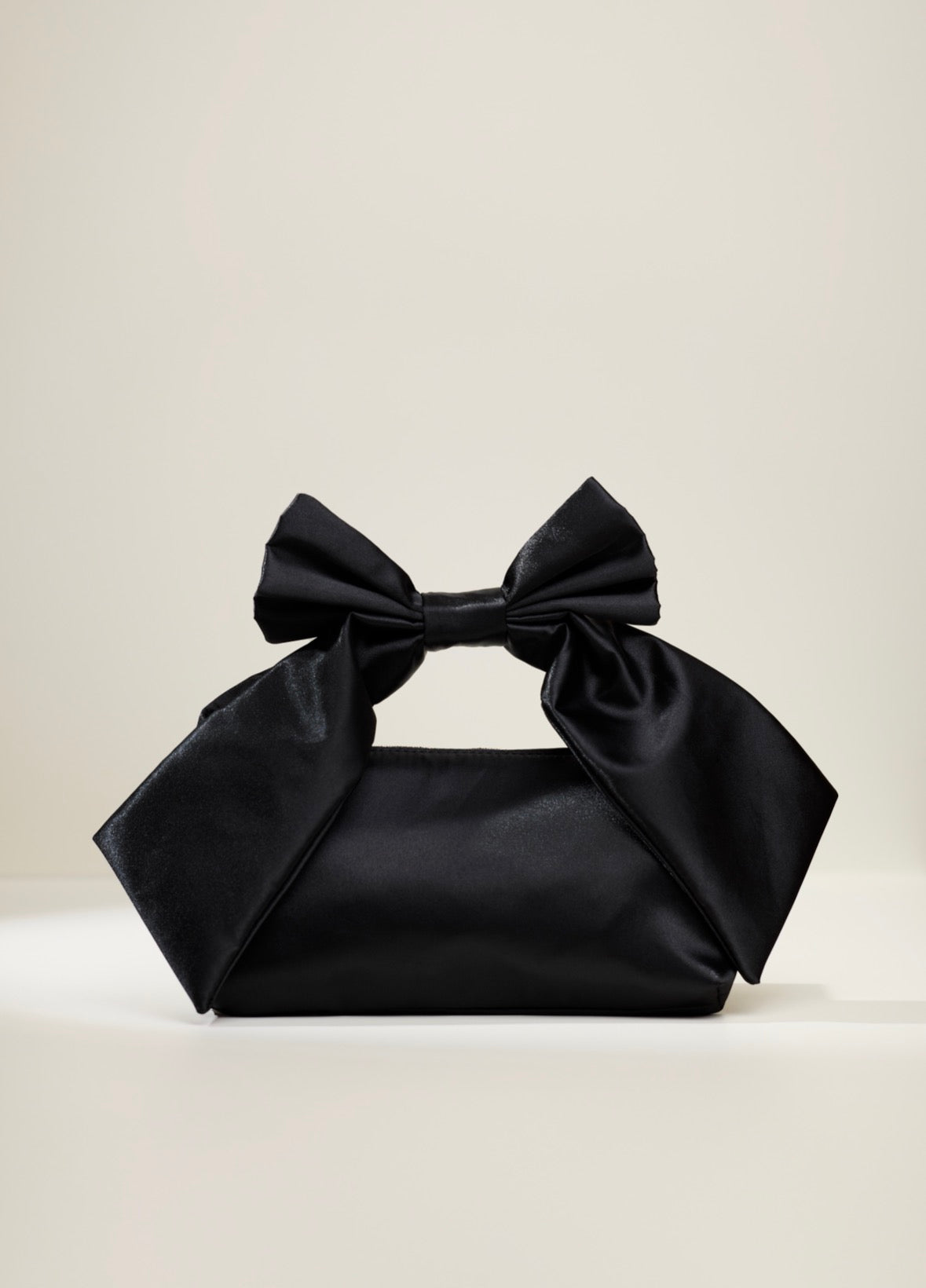 Satin Bow Bag (Black)