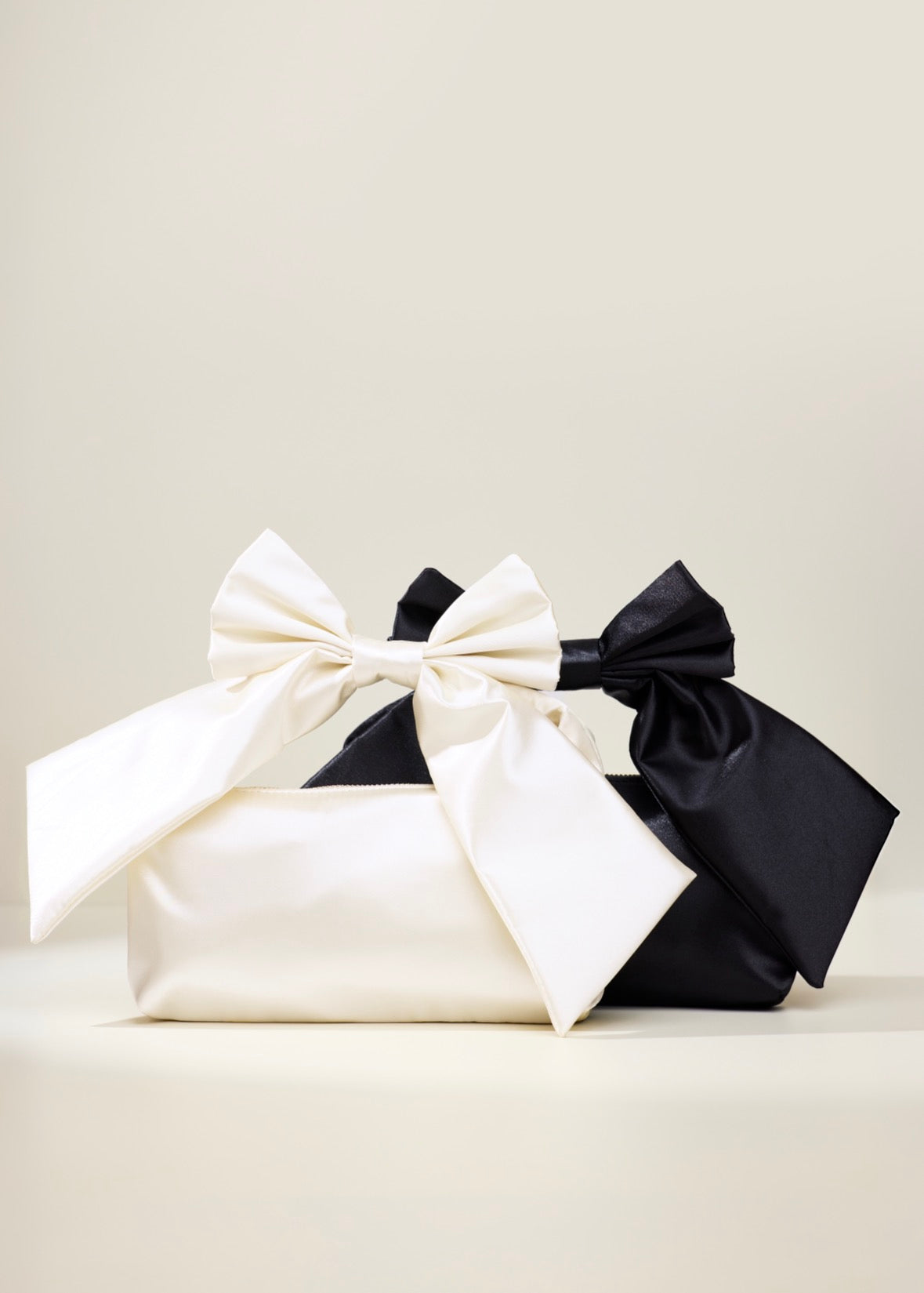 Satin Bow Bag (Ivory)