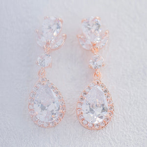 Bedazzled Earrings (Rose Gold)