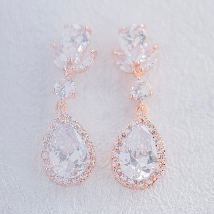 Bedazzled Earrings (Rose Gold)