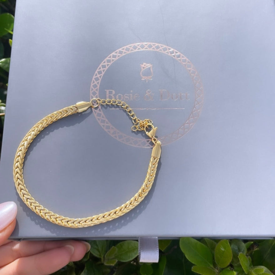 Plaited Bracelet - Gold