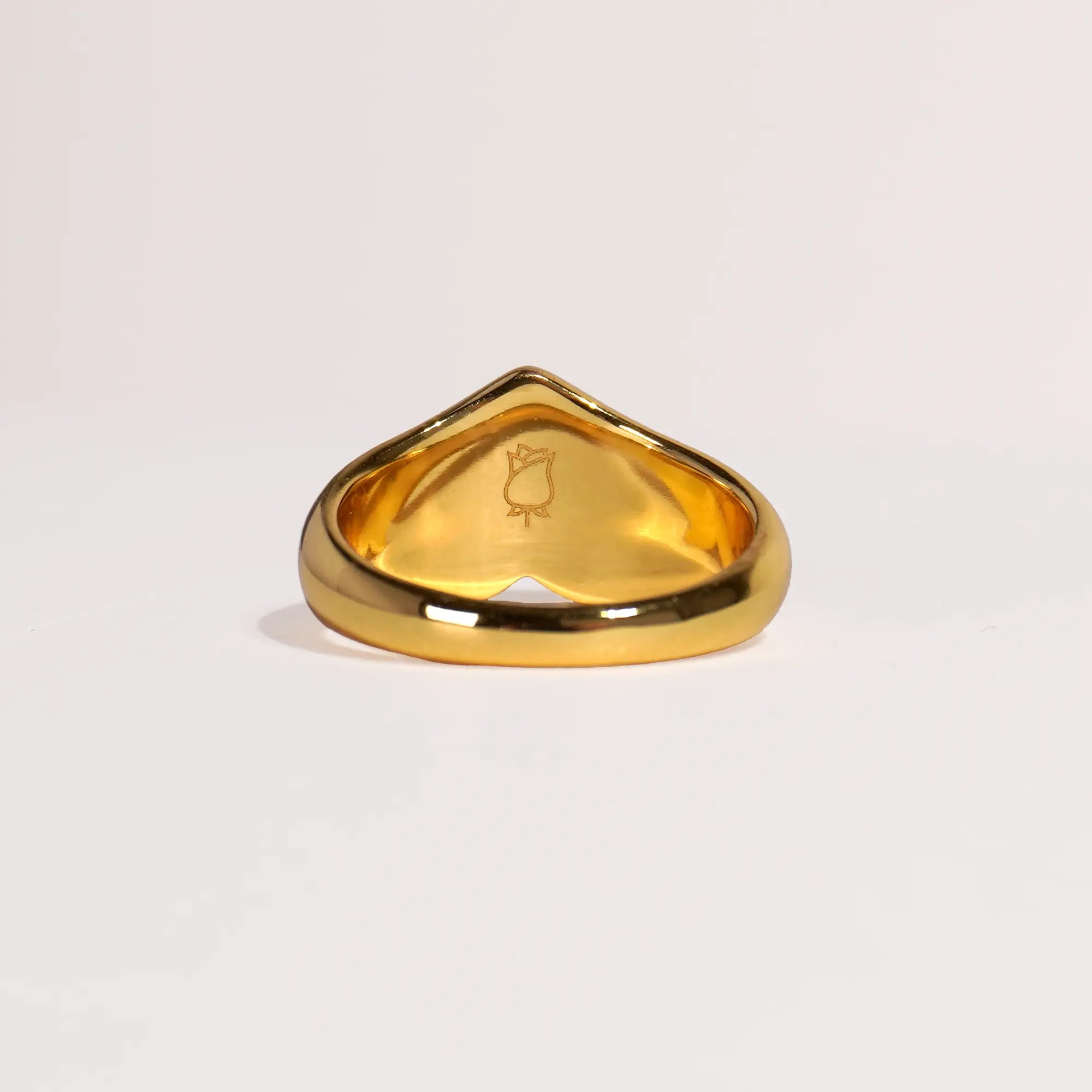 Heart Initial Ring (Gold)
