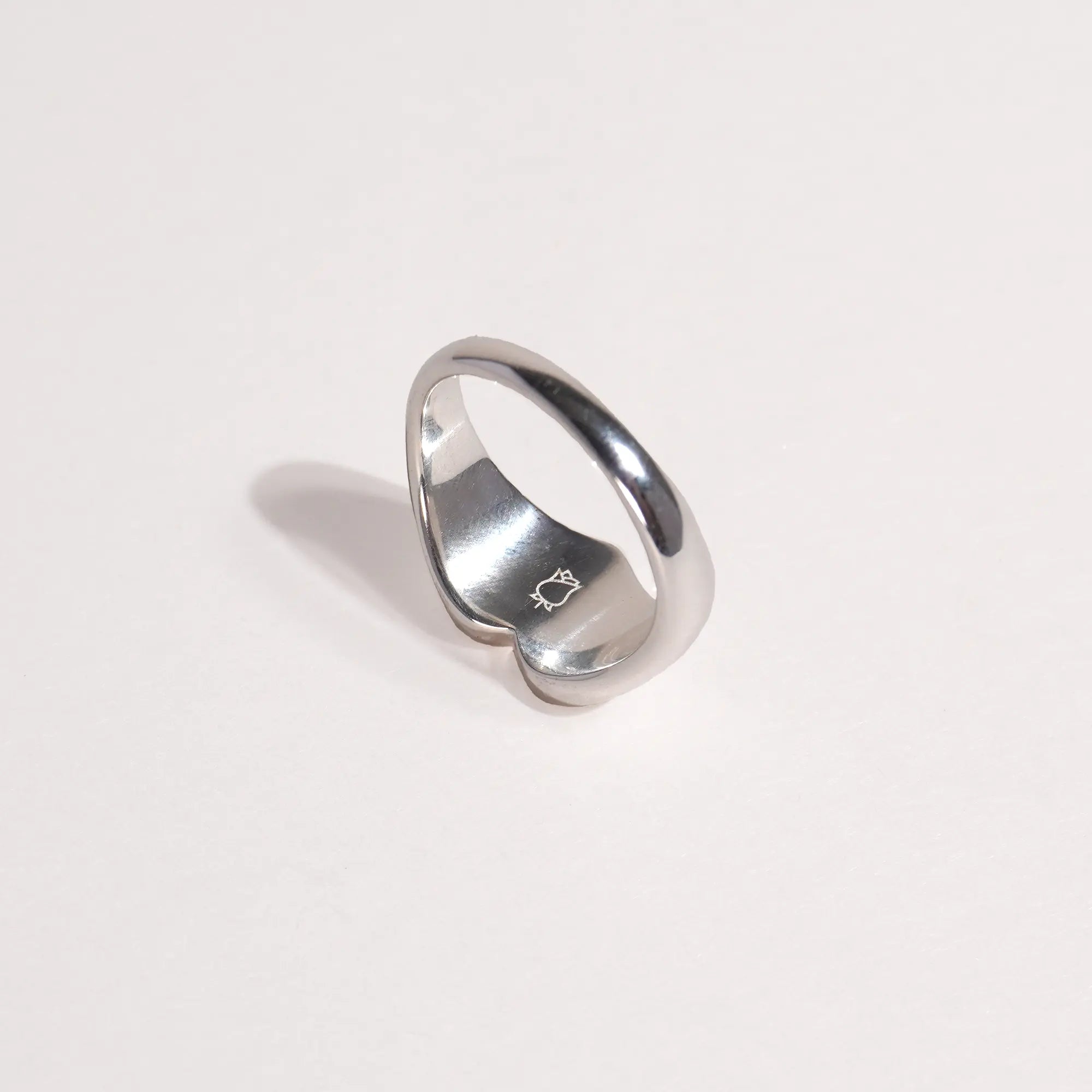 Heart Initial Ring (Silver)