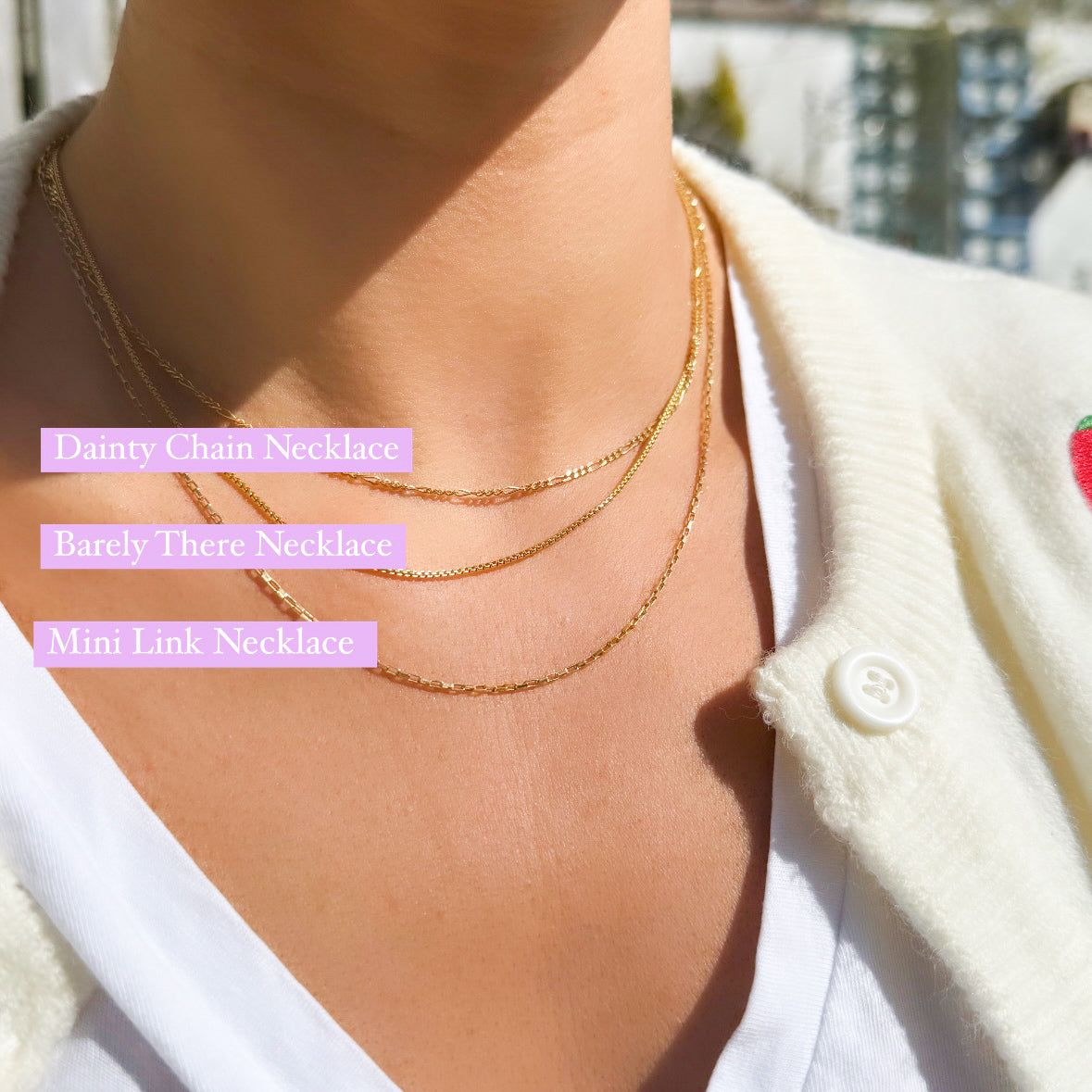 Mini Link Necklace - Gold