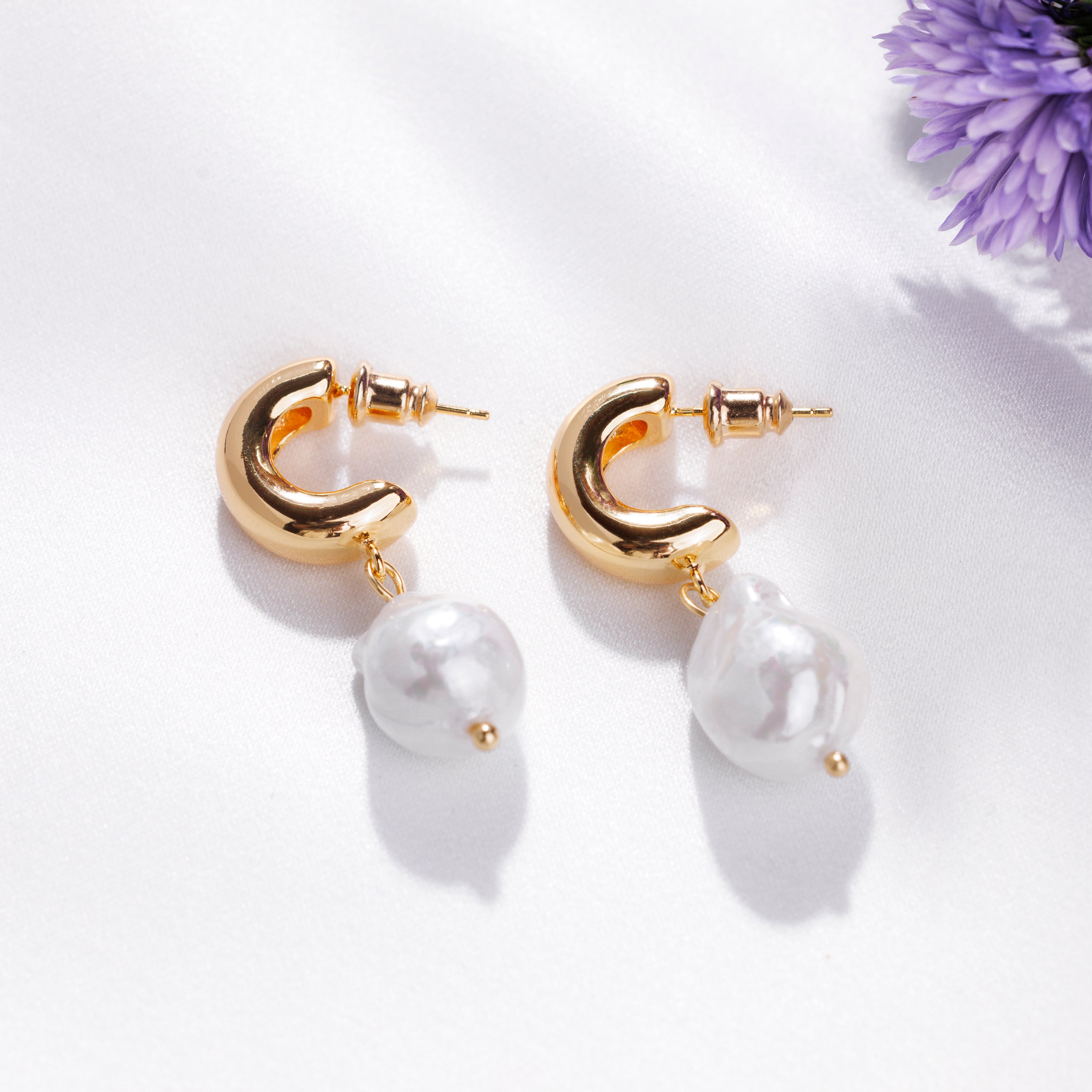 Chunky Freshwater Pearl Earrings