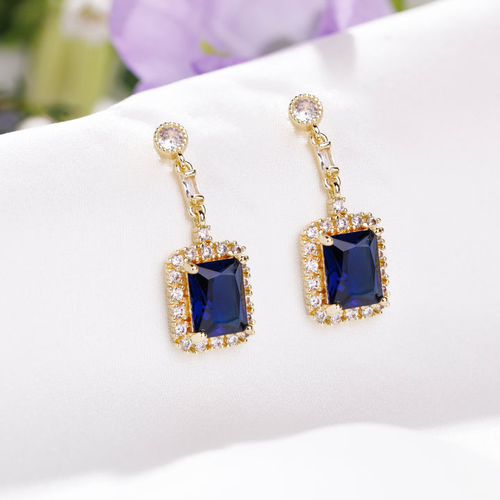 Sapphire Drop Earrings