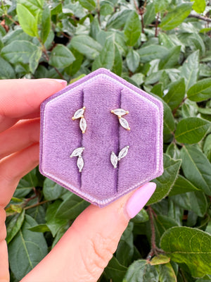 Laurel Studs (Gold)