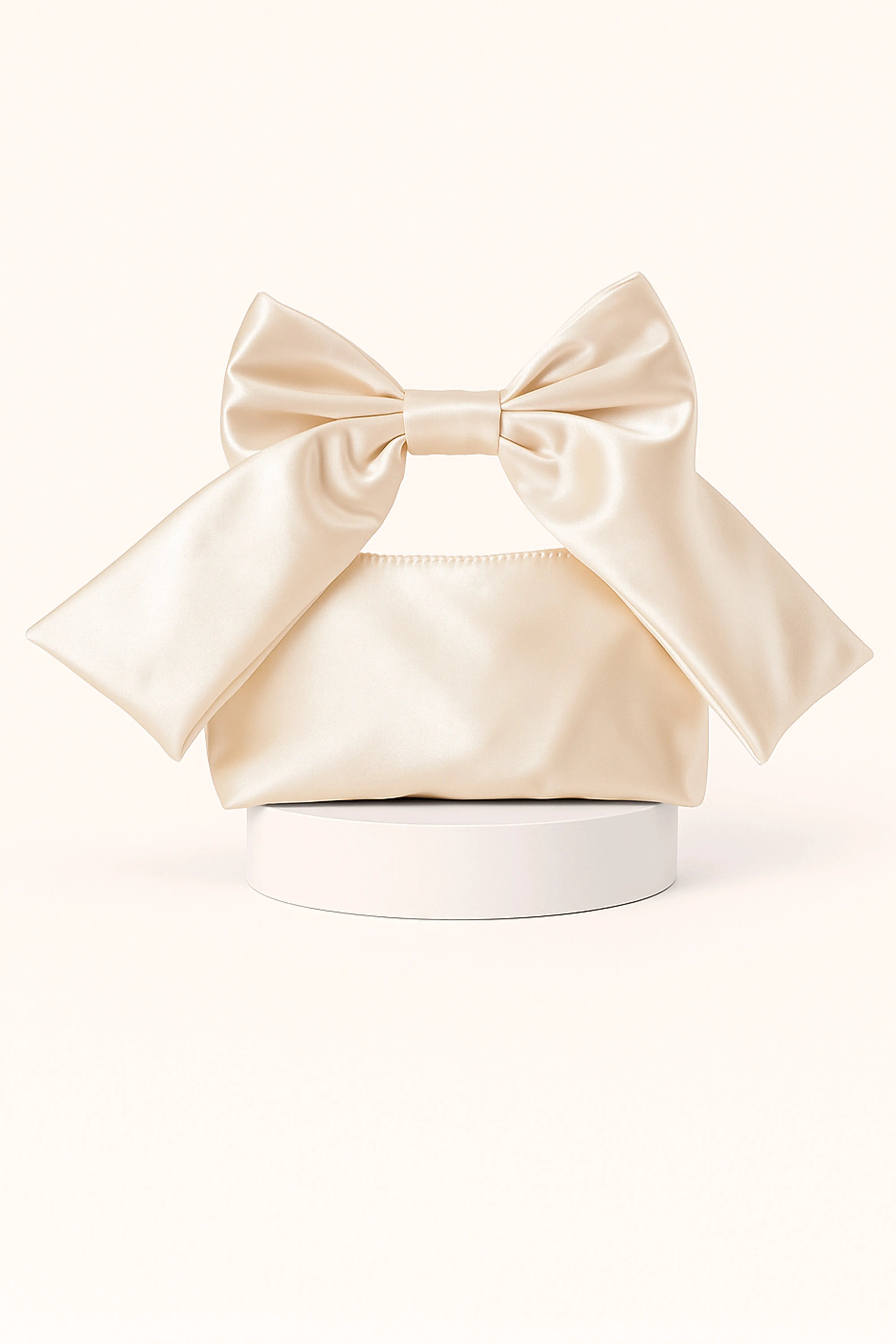 Satin Bow Bag (Ivory)