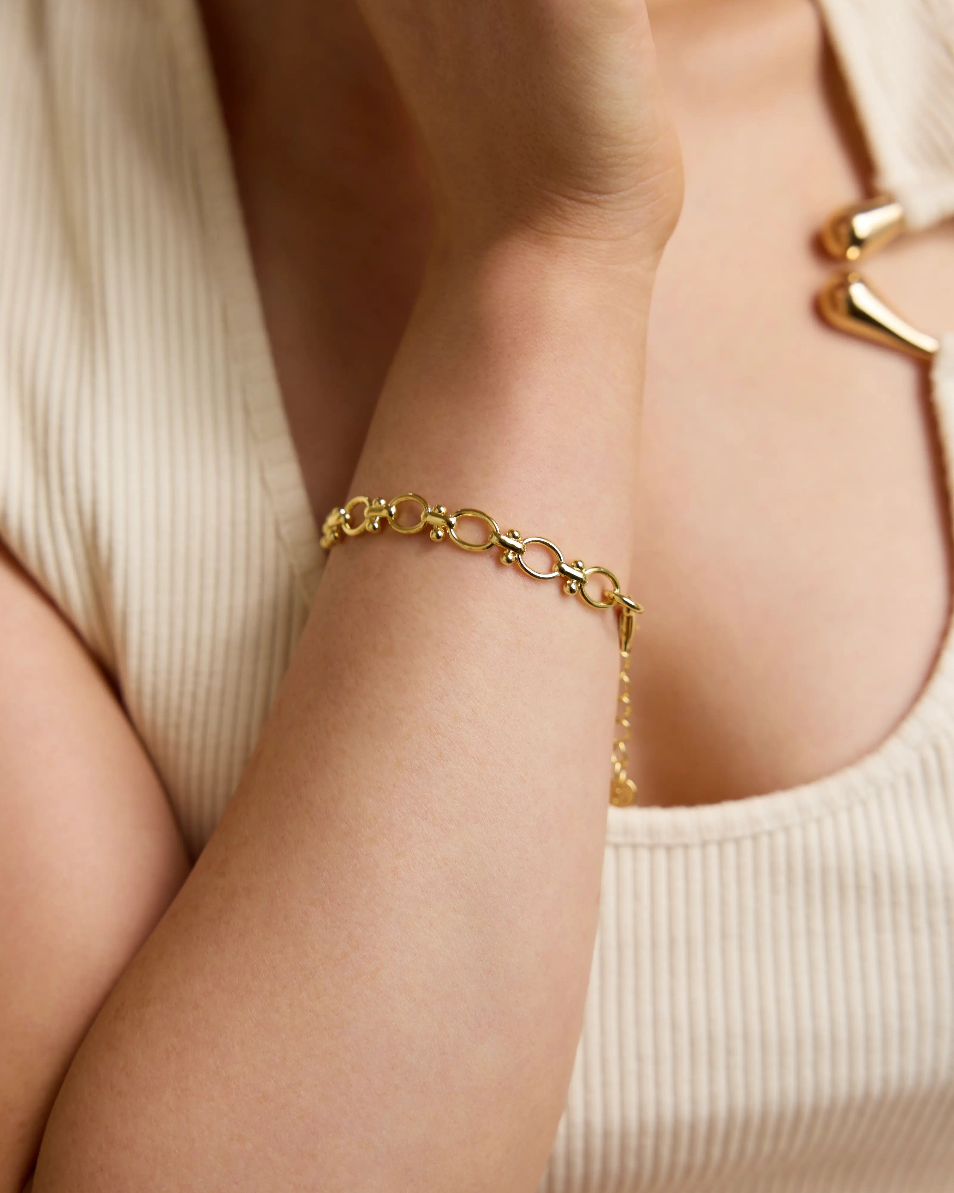 Oval Link Bracelet (Gold)