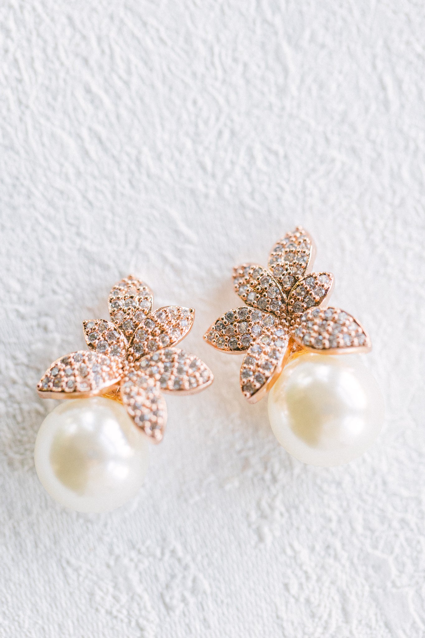 Lotus Earrings (Rose Gold)