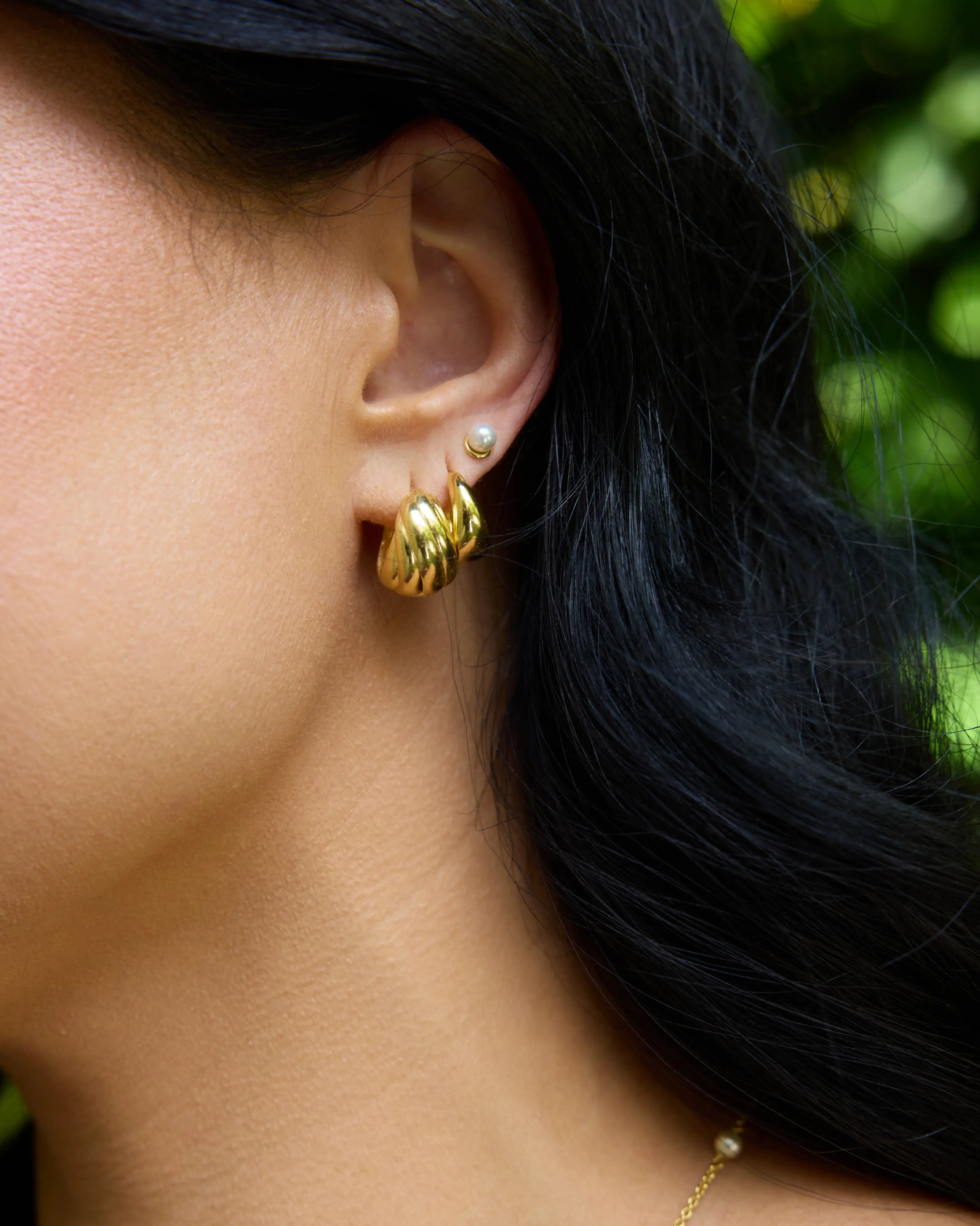 Ribín Hoops (Gold)
