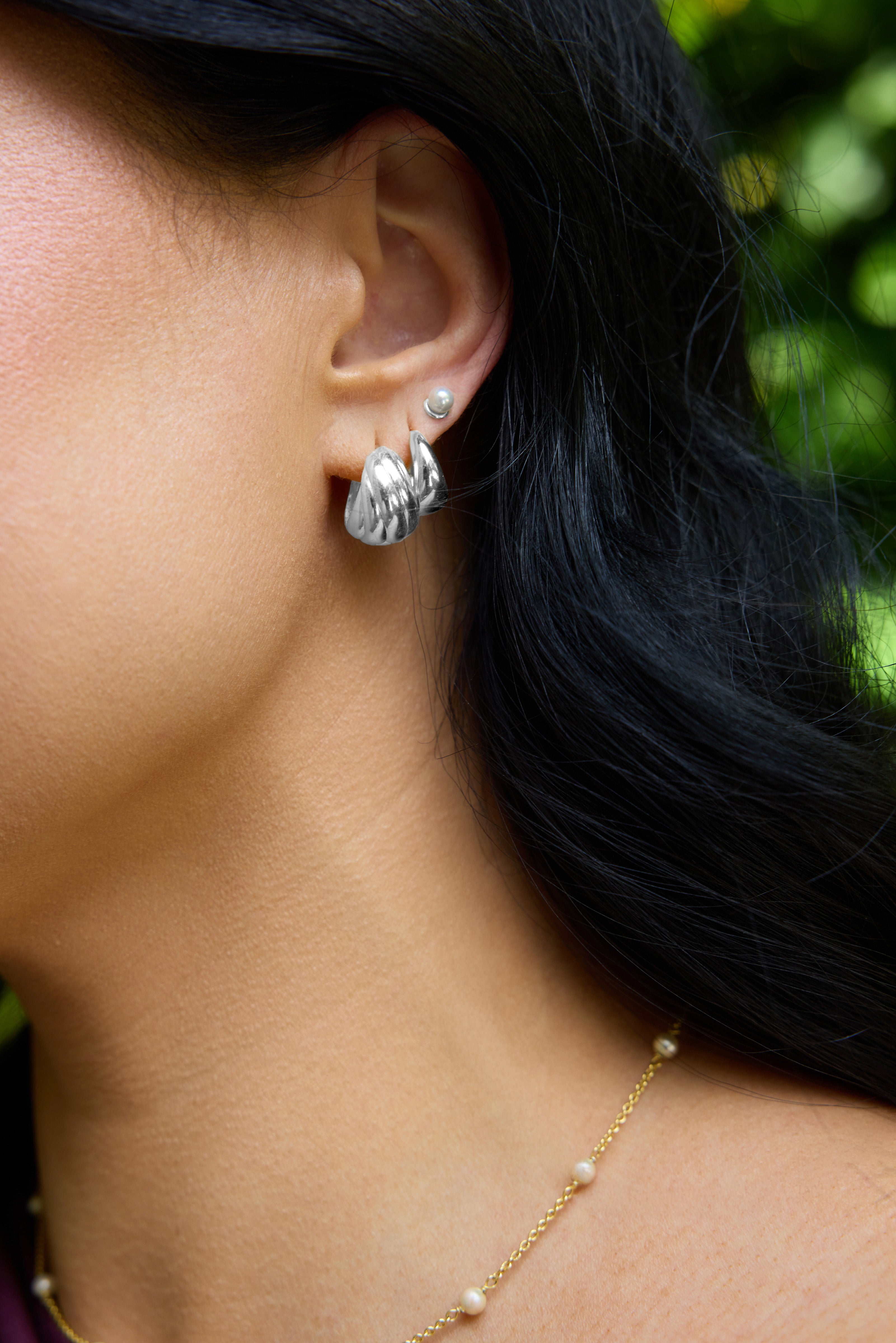 Ribín Hoops (Silver)